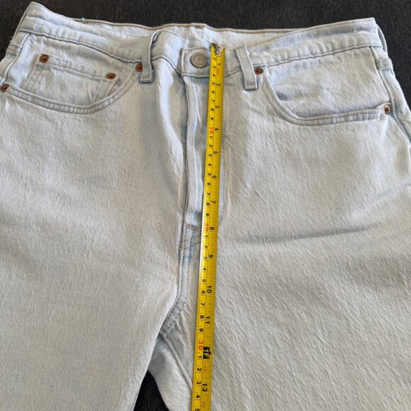 Levi's 501 Skinny Jean Button Fly Light Blue Bottom Slit Women's, Size 30 X 28 - Picture 11 of 13